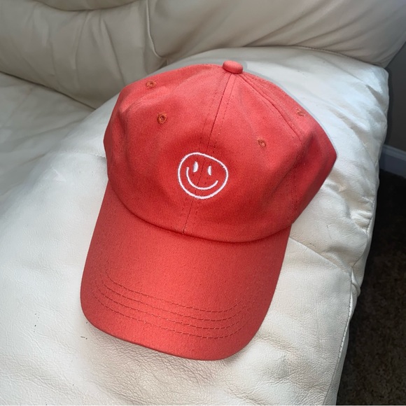 Smiley Face Embroidered Baseball Hat - Picture 2 of 4